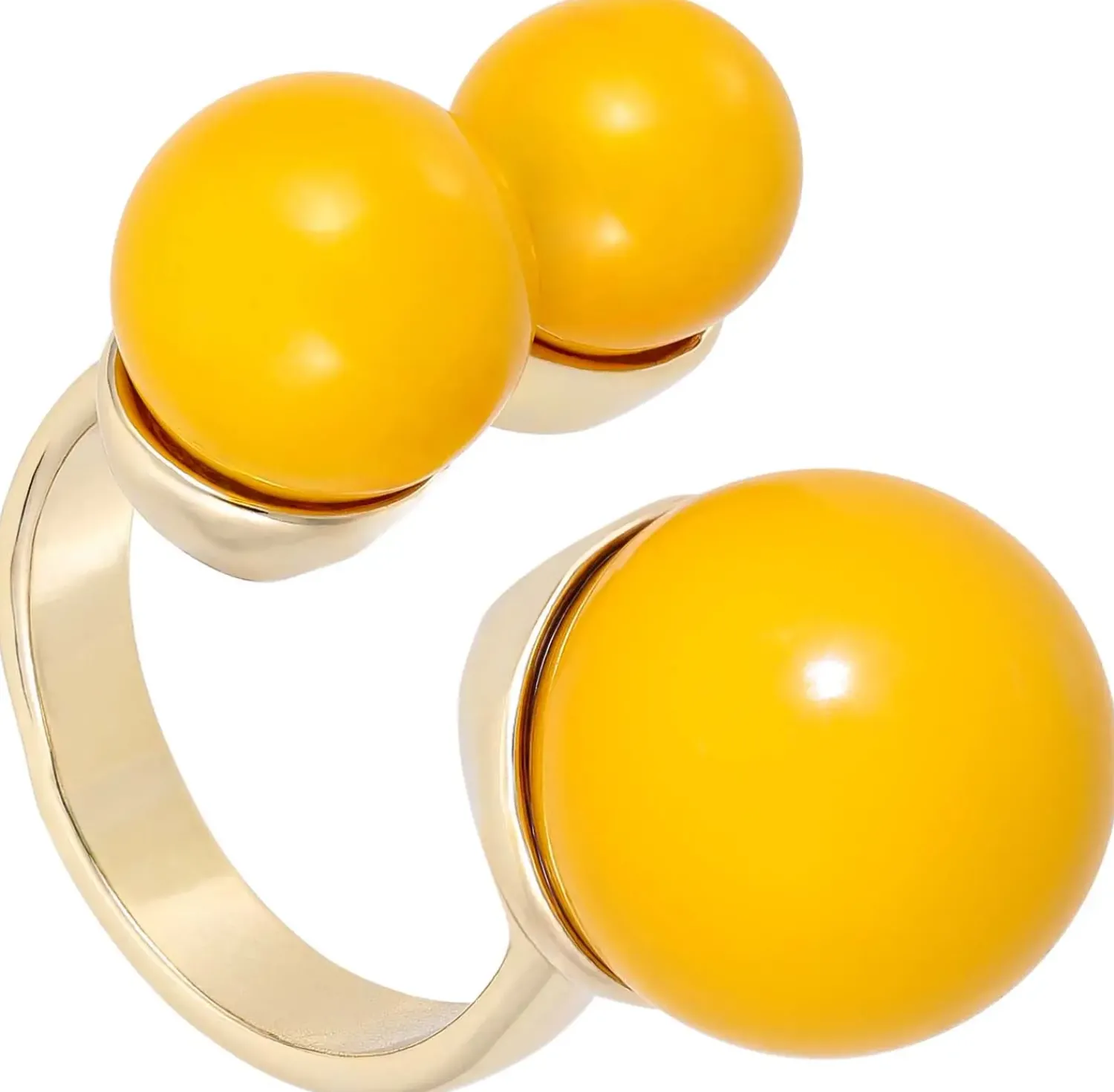 Bijou Brigitte Statement-Ringe>Ring - Sunny Beads gelb
