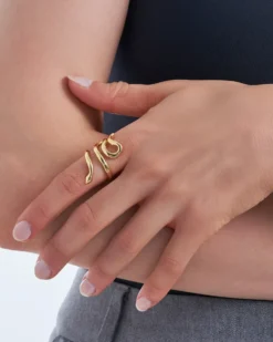 Bijou Brigitte Ringe Gold>Ring - Tiny Snake gold
