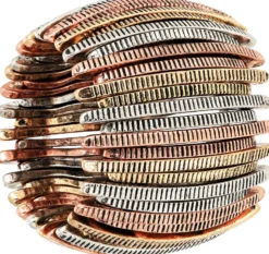 Bijou Brigitte Statement-Ringe|Ringe Gold>Ring - Tricolour Stripes gold, roségold, silber