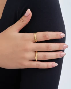 Bijou Brigitte Ring-Sets|Ringe Gold>Ring - Wave Twins gold