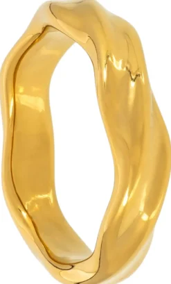 Bijou Brigitte Edelstahlringe|Edelstahlschmuck In Gold>Ring - Wavy Wonder gold