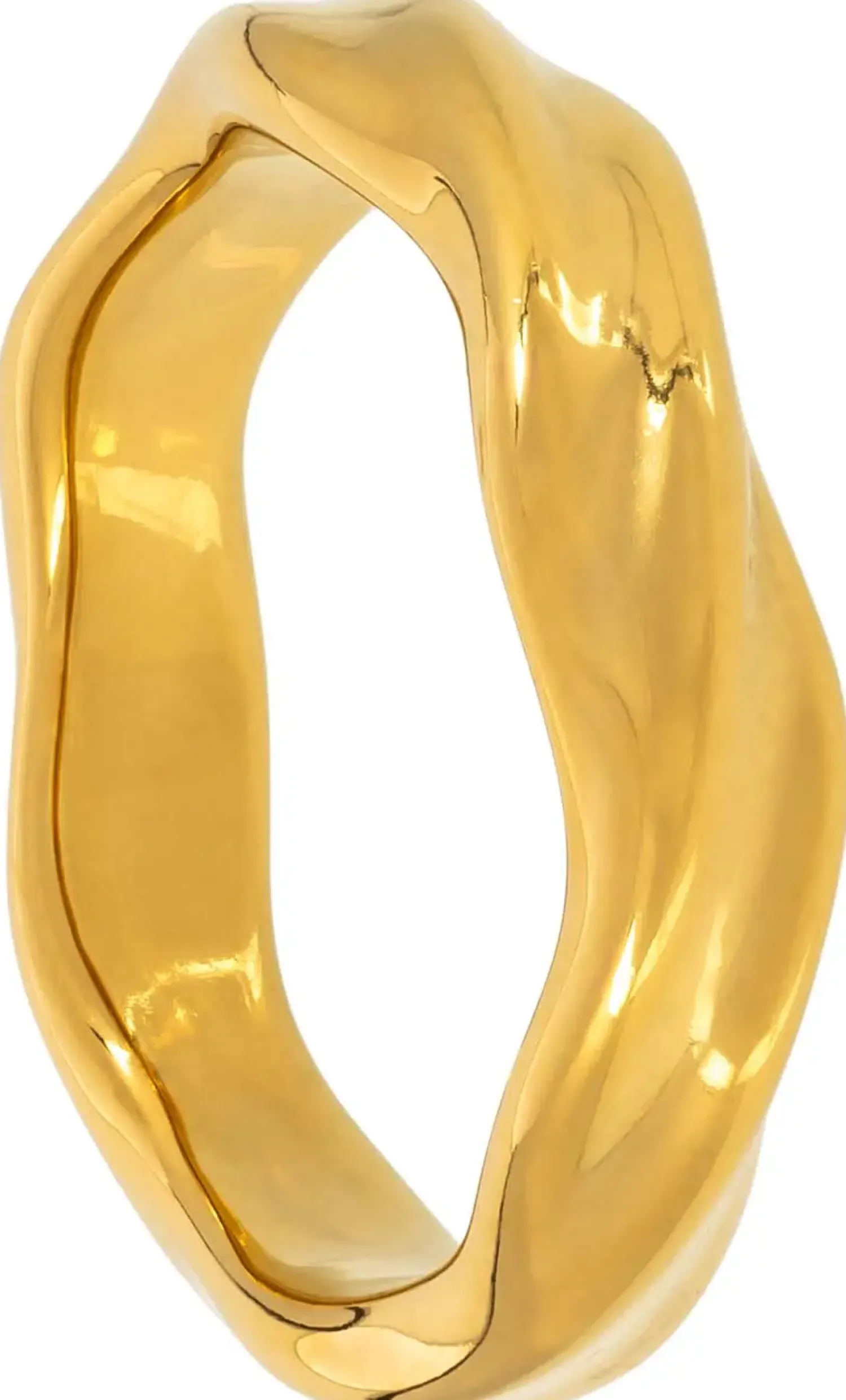 Bijou Brigitte Edelstahlringe|Edelstahlschmuck In Gold>Ring - Wavy Wonder gold