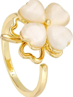 Bijou Brigitte Ringe Gold|Blumenschmuck>Ring - White Clover gold