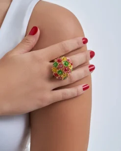 Bijou Brigitte Statement-Ringe|Blumenschmuck>Ring - Wonderful Bouquet mehrfarbig