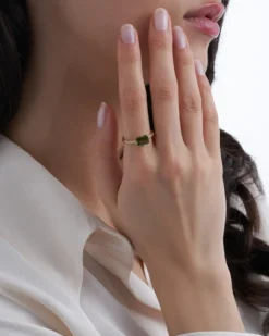 Bijou Brigitte Ringe 925Er Silber|Ringe Mit Steinen>Ring - Wonderful Green gold, grün