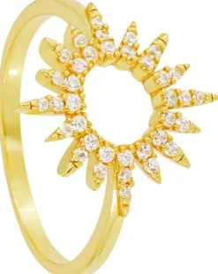 Bijou Brigitte Silver Crystals|Ringe Gold>Ring - Zirconia Sun gold