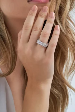 Bijou Brigitte Ringe Mit Steinen|Hochzeitsgäste>Ring - Zirkonia Leaves silber