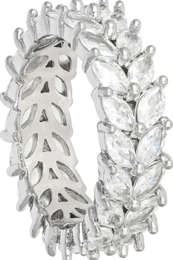 Bijou Brigitte Ringe Mit Steinen|Hochzeitsgäste>Ring - Zirkonia Leaves silber