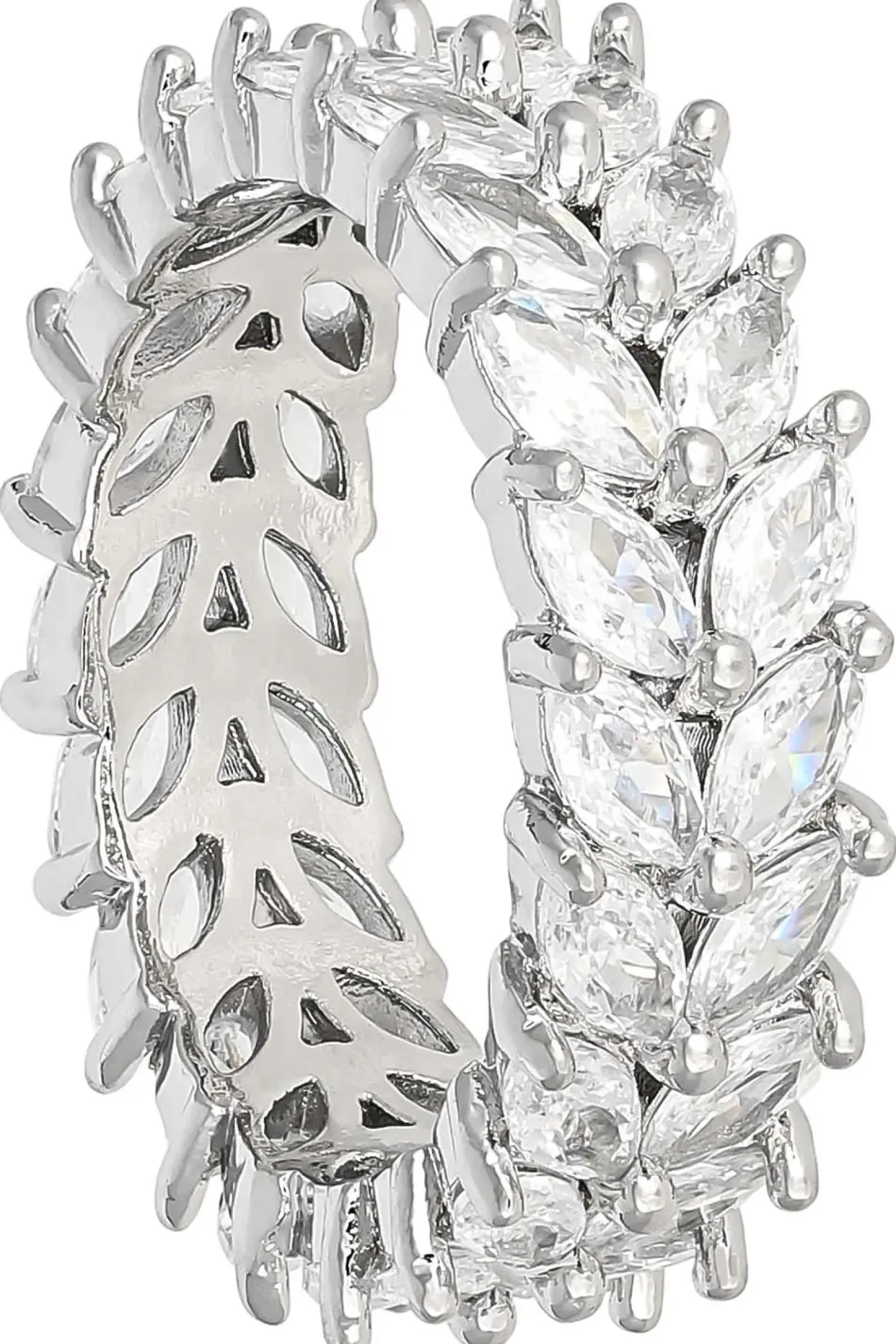 Bijou Brigitte Ringe Mit Steinen|Hochzeitsgäste>Ring - Zirkonia Leaves silber