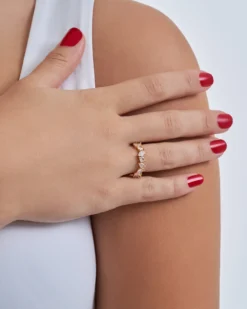 Bijou Brigitte Ringe Mit Steinen|Ringe Gold>Ring - Zirkonia Squares gold