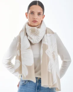 Bijou Brigitte Schals>Schal - Flowers beige