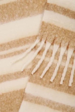 Bijou Brigitte Schals>Schal - Beige Stripes beige, braun
