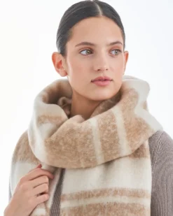 Bijou Brigitte Schals>Schal - Beige Stripes beige, braun