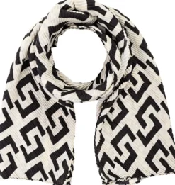 Bijou Brigitte Schals|Halstücher>Schal - Black Graphic beige