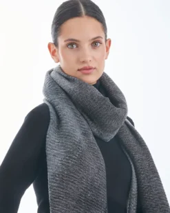 Bijou Brigitte Schals>Schal - Black Ombré schwarz, grau