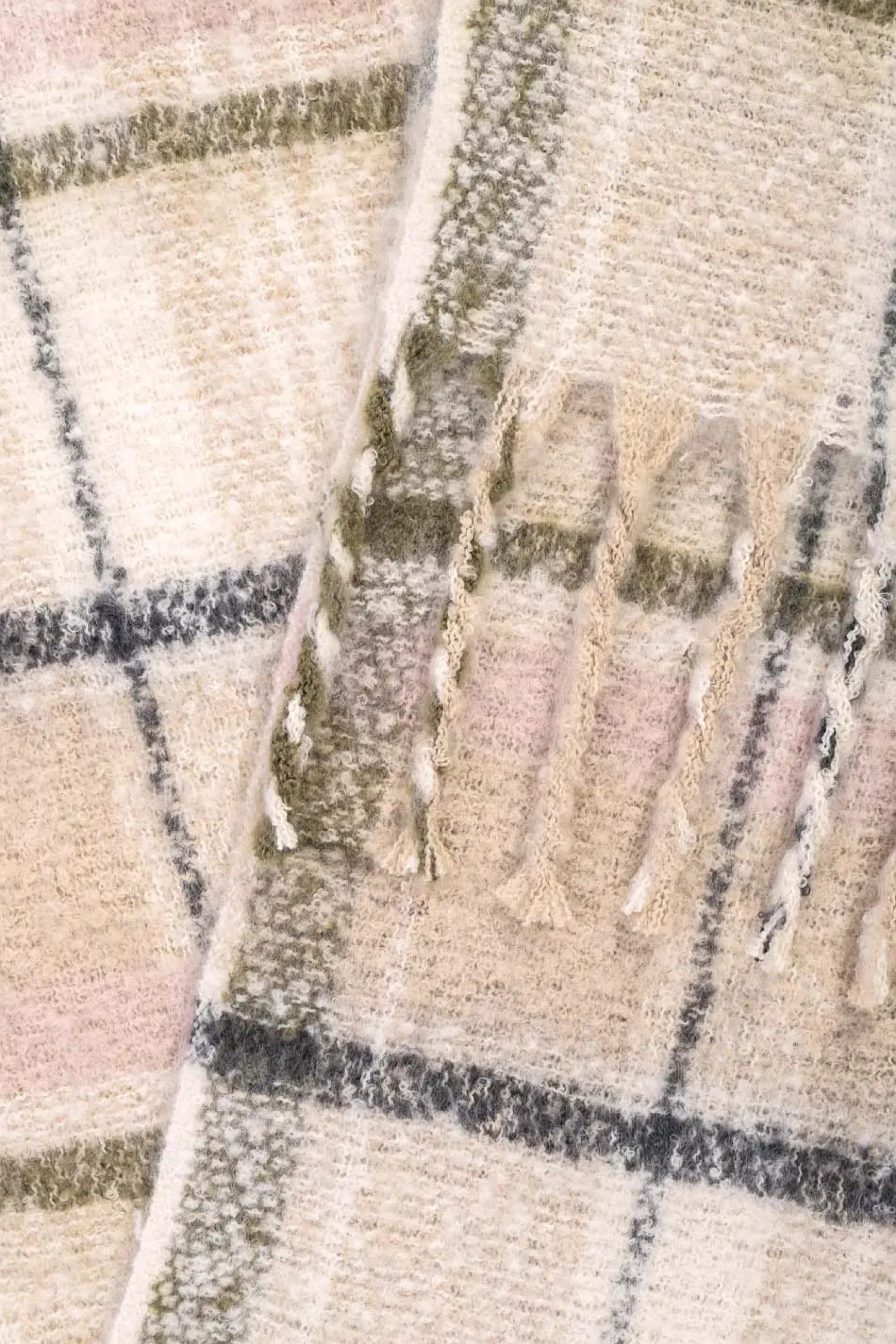 Bijou Brigitte Schals>Schal - Checked Softness beige, braun