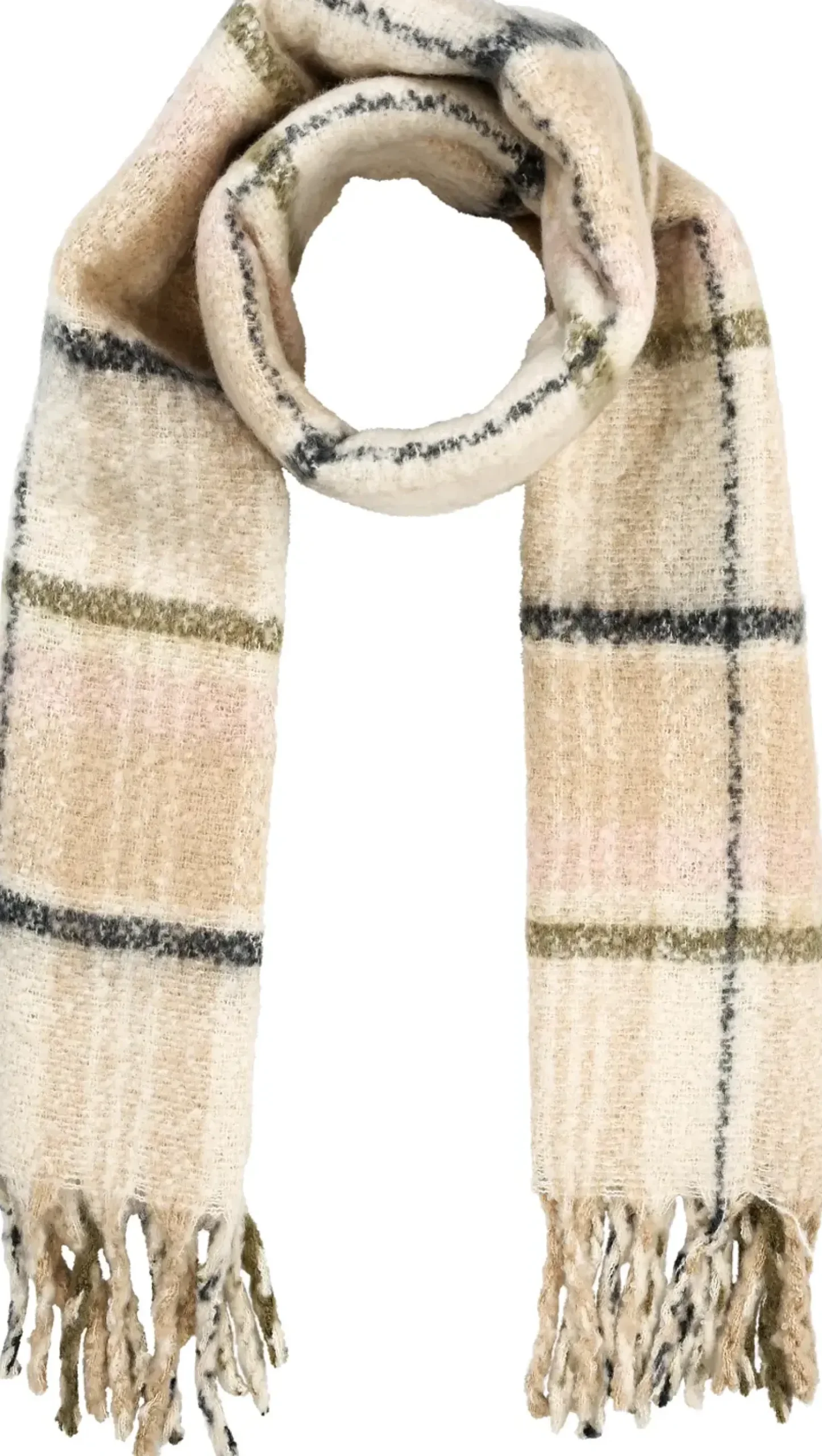 Bijou Brigitte Schals>Schal - Checked Softness beige, braun