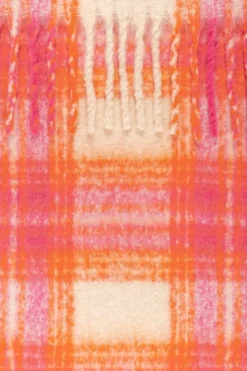 Bijou Brigitte Schals>Schal - Checkered Sunset orange, pink
