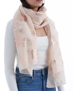 Bijou Brigitte Schals>Schal - Fine Flowers beige