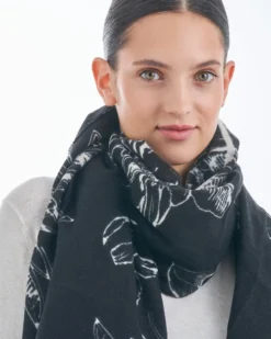 Bijou Brigitte Schals>Schal - Floral Whisper schwarz