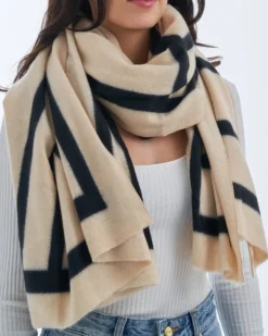 Bijou Brigitte Schals>Schal - Geometrical beige