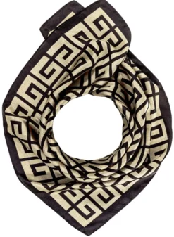 Bijou Brigitte Bandanas|Halstücher>Schal - Greek Squares schwarz, beige