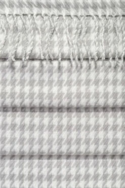 Bijou Brigitte Schals>Schal - Grey Houndstooth weiß, grau