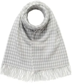 Bijou Brigitte Schals>Schal - Grey Houndstooth weiß, grau