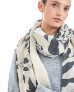 Bijou Brigitte Schals>Schal - Leafy Grace beige