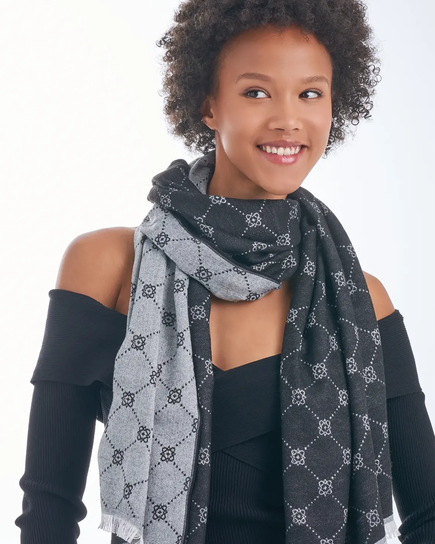 Bijou Brigitte Schals>Schal - Modern Vibe schwarz, grau