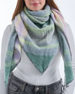 Bijou Brigitte Schals>Schal - Pastel Triangle rosa, lila, grün, gelb