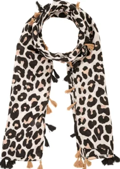Bijou Brigitte Schals|Halstücher>Schal - Safari Tassels schwarz, braun