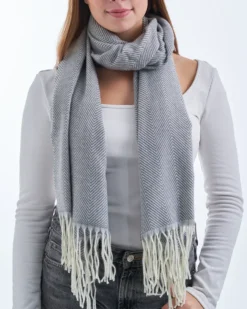 Bijou Brigitte Schals>Schal - Urban Herringbone grau
