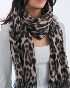 Bijou Brigitte Schals>Schal - Wild Classic schwarz, braun
