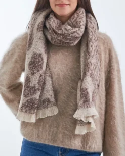 Bijou Brigitte Schals|Leo-Schmuck>Schal - Wild Elegance beige, braun