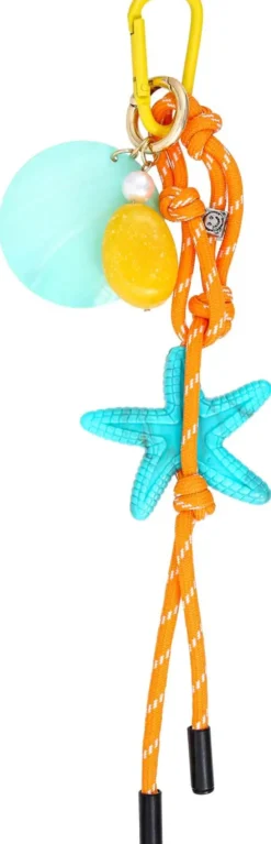 Bijou Brigitte Anhänger|Maritimer Schmuck>Schlüsselanhänger - Blue Seastar türkis, blau, orange