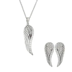 Bijou Brigitte Schmucksets|Silver Crystals>Schmuckset - Beautiful Wings silber