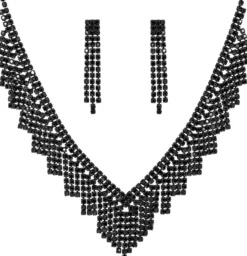 Bijou Brigitte Schmucksets|Für Bestimmte Anlässe>Schmuckset - Black Waterfall schwarz