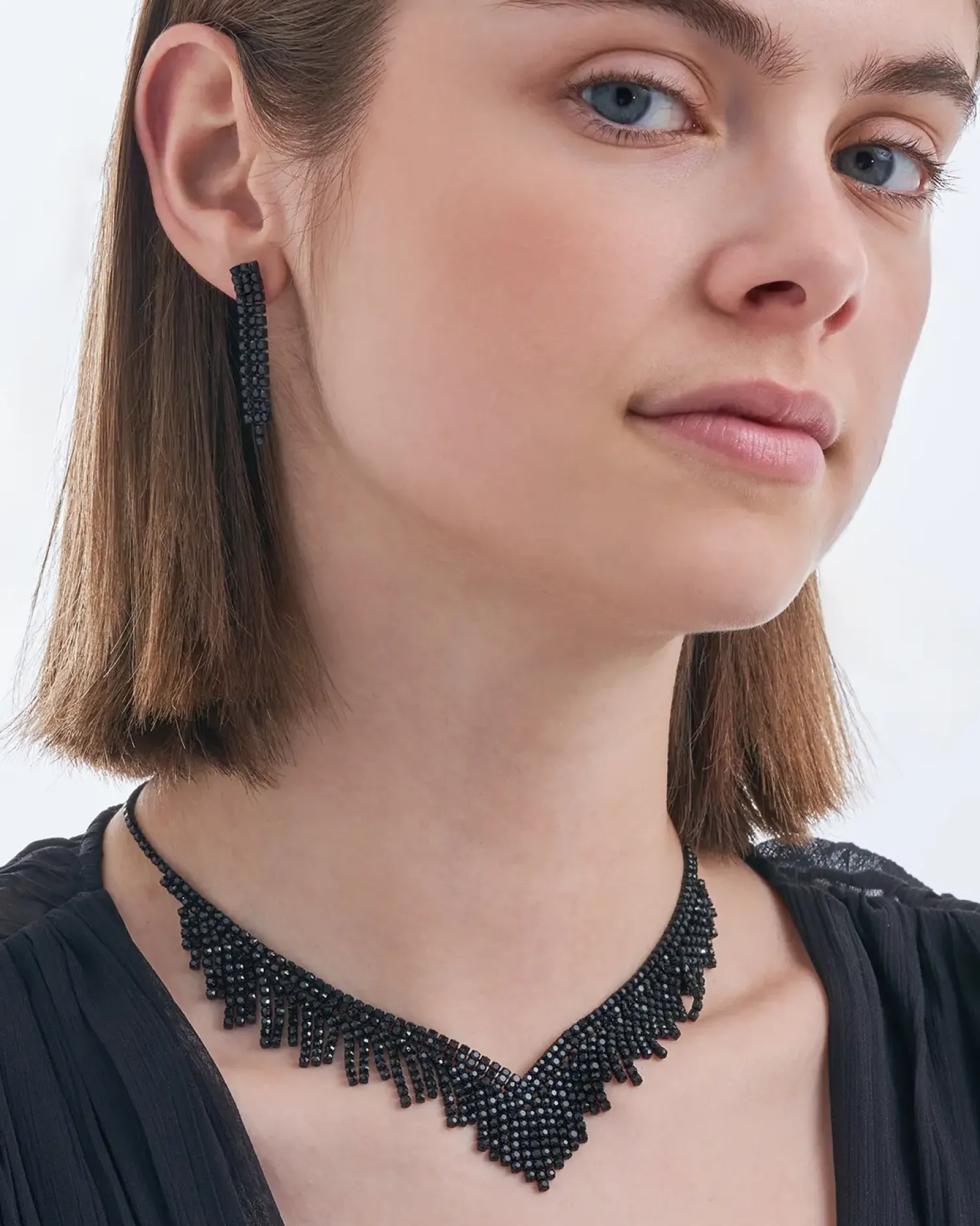 Bijou Brigitte Schmucksets|Für Bestimmte Anlässe>Schmuckset - Black Waterfall schwarz