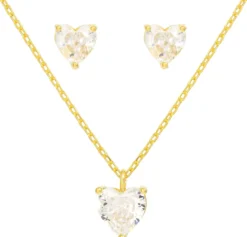 Bijou Brigitte Schmucksets|Silver Crystals>Schmuckset - Delicate Hearts gold