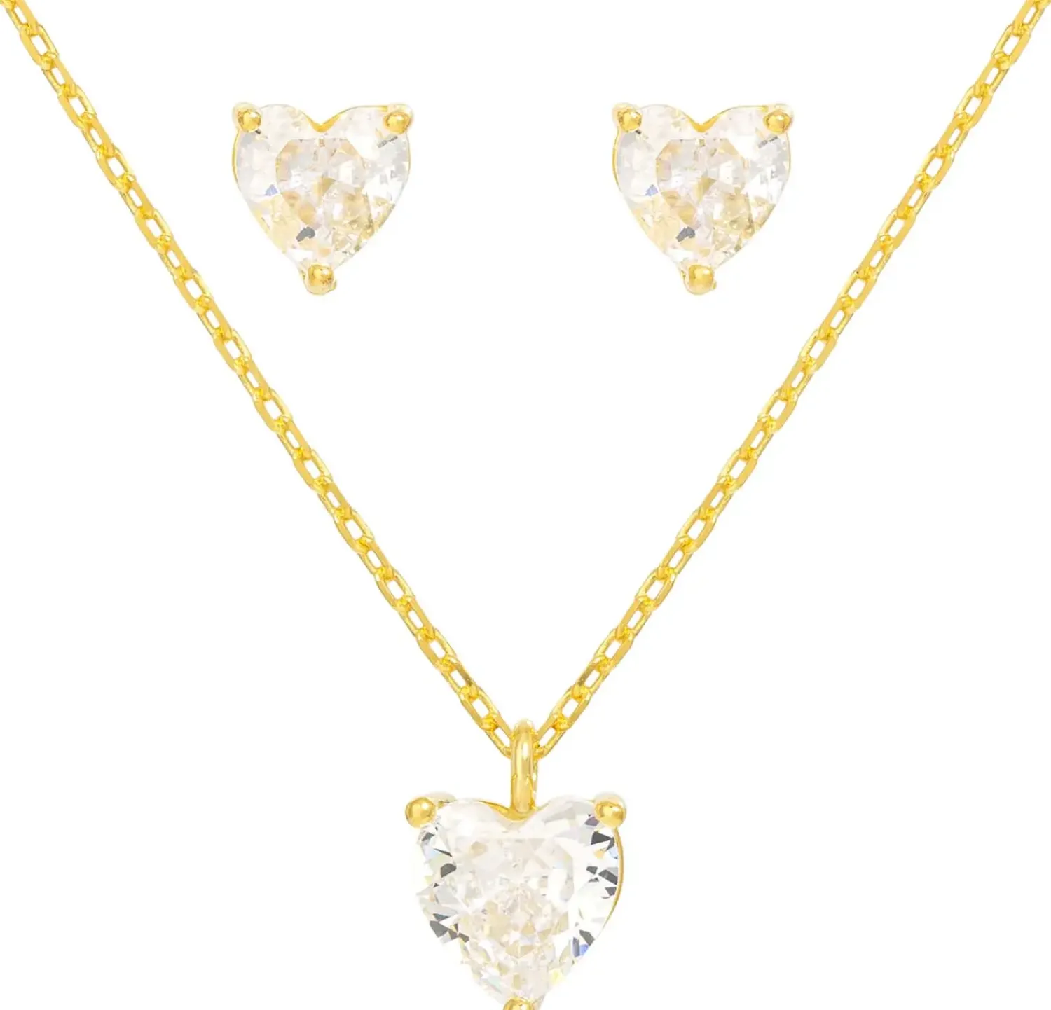 Bijou Brigitte Schmucksets|Silver Crystals>Schmuckset - Delicate Hearts gold
