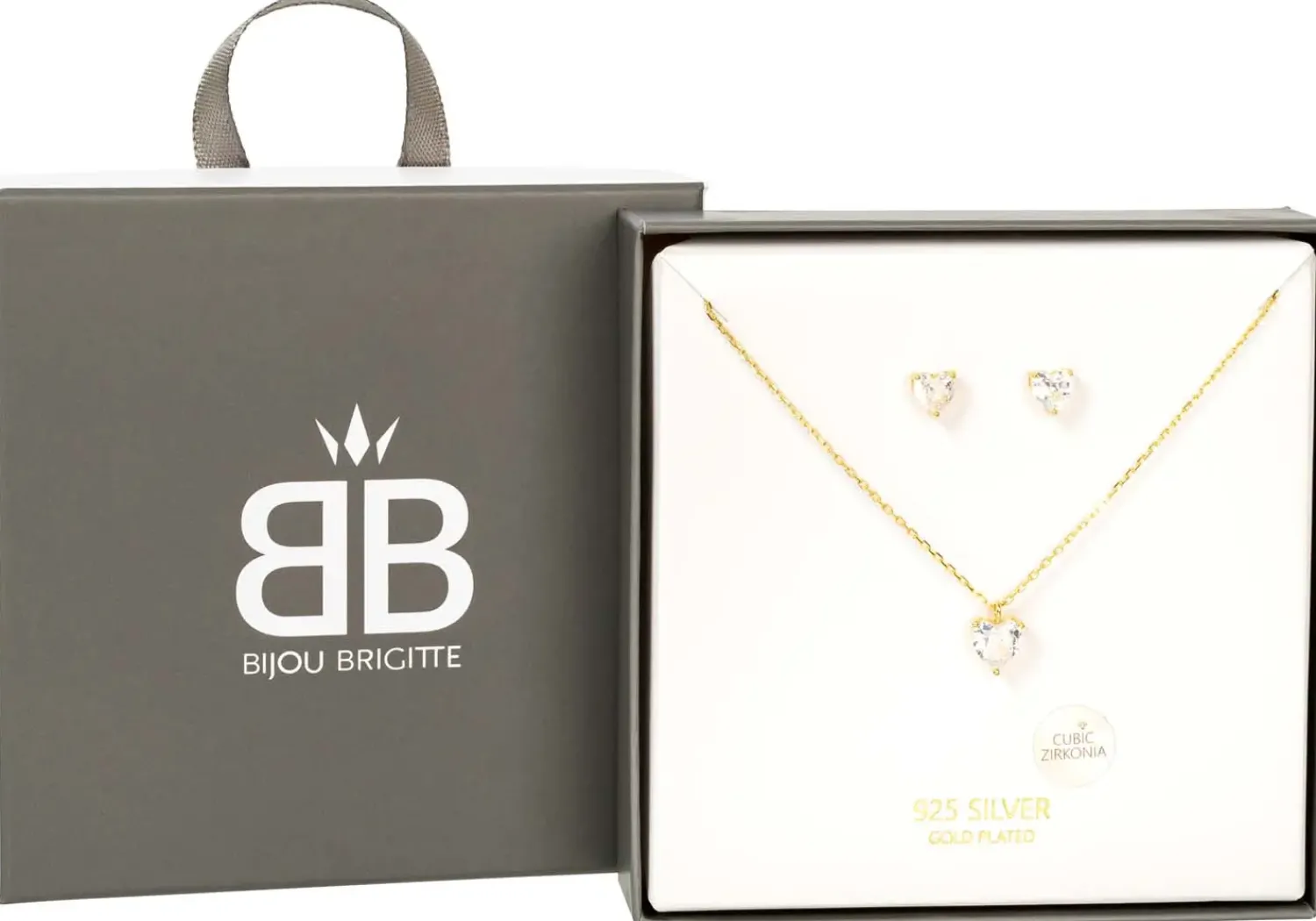 Bijou Brigitte Schmucksets|Silver Crystals>Schmuckset - Delicate Hearts gold