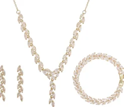 Bijou Brigitte Schmucksets|Brautschmuck>Schmuckset - en Leaves gold