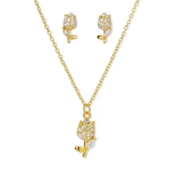 Bijou Brigitte Ohrringe Gold|Silver Crystals>Schmuckset - en Tulips gold