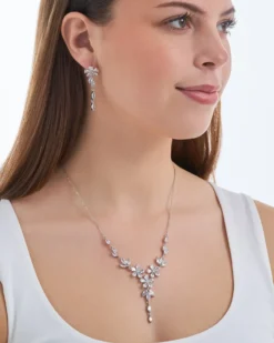 Bijou Brigitte Schmucksets|Blumenschmuck>Schmuckset - Iced Flowers silber