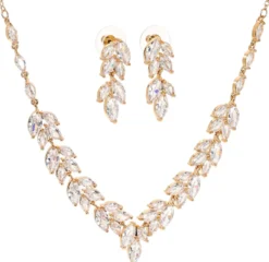Bijou Brigitte Schmucksets|Blumenschmuck>Schmuckset - Leaves Branches gold