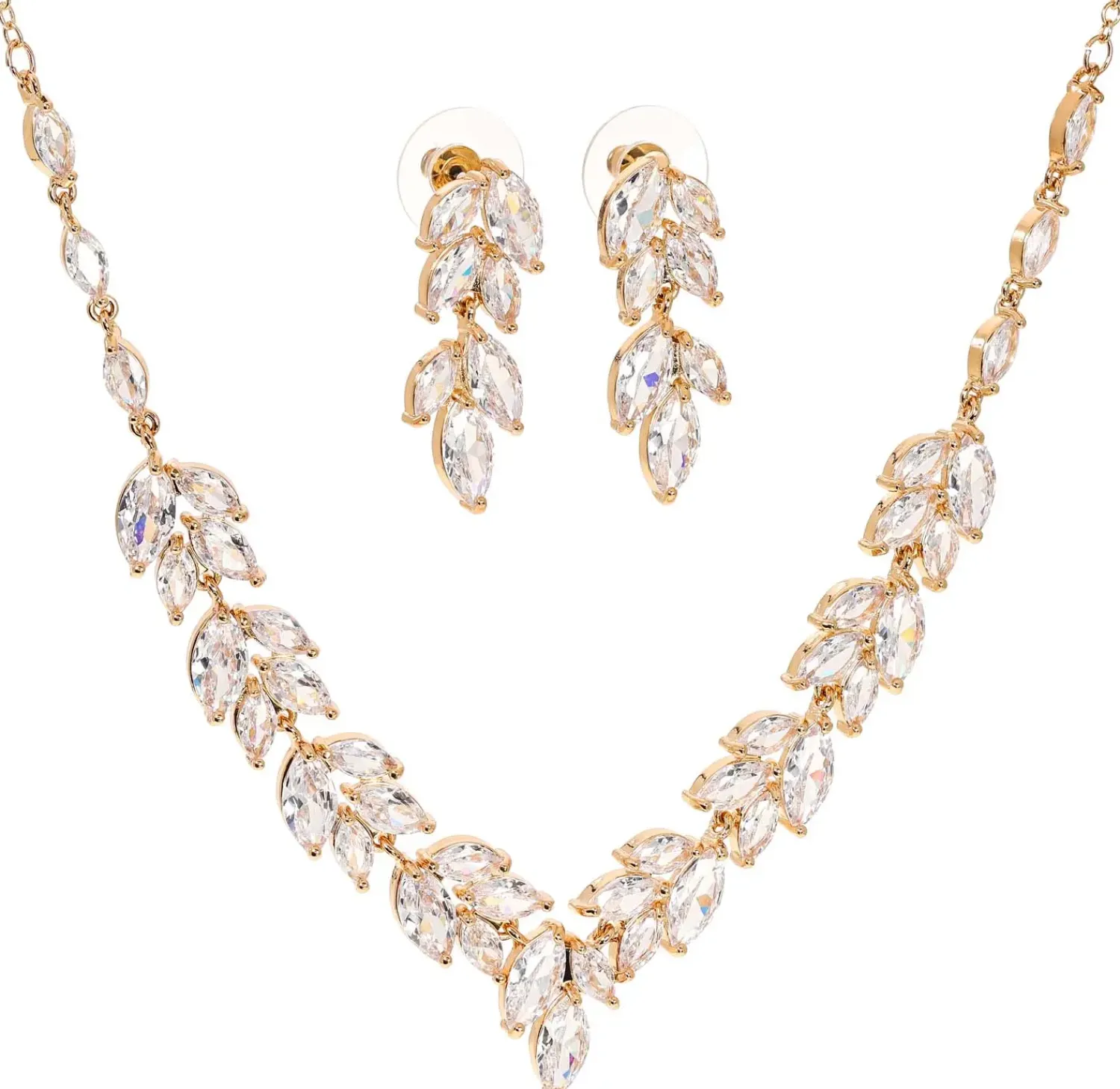 Bijou Brigitte Schmucksets|Blumenschmuck>Schmuckset - Leaves Branches gold