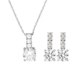 Bijou Brigitte Silver Crystals|Ohrstecker>Schmuckset - Lovely Circles silber