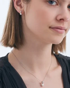 Bijou Brigitte Schmucksets|Silver Crystals>Schmuckset - Pearl Classy weiß, silber