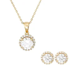 Bijou Brigitte Schmucksets|Silver Crystals>Schmuckset - Round Bling gold